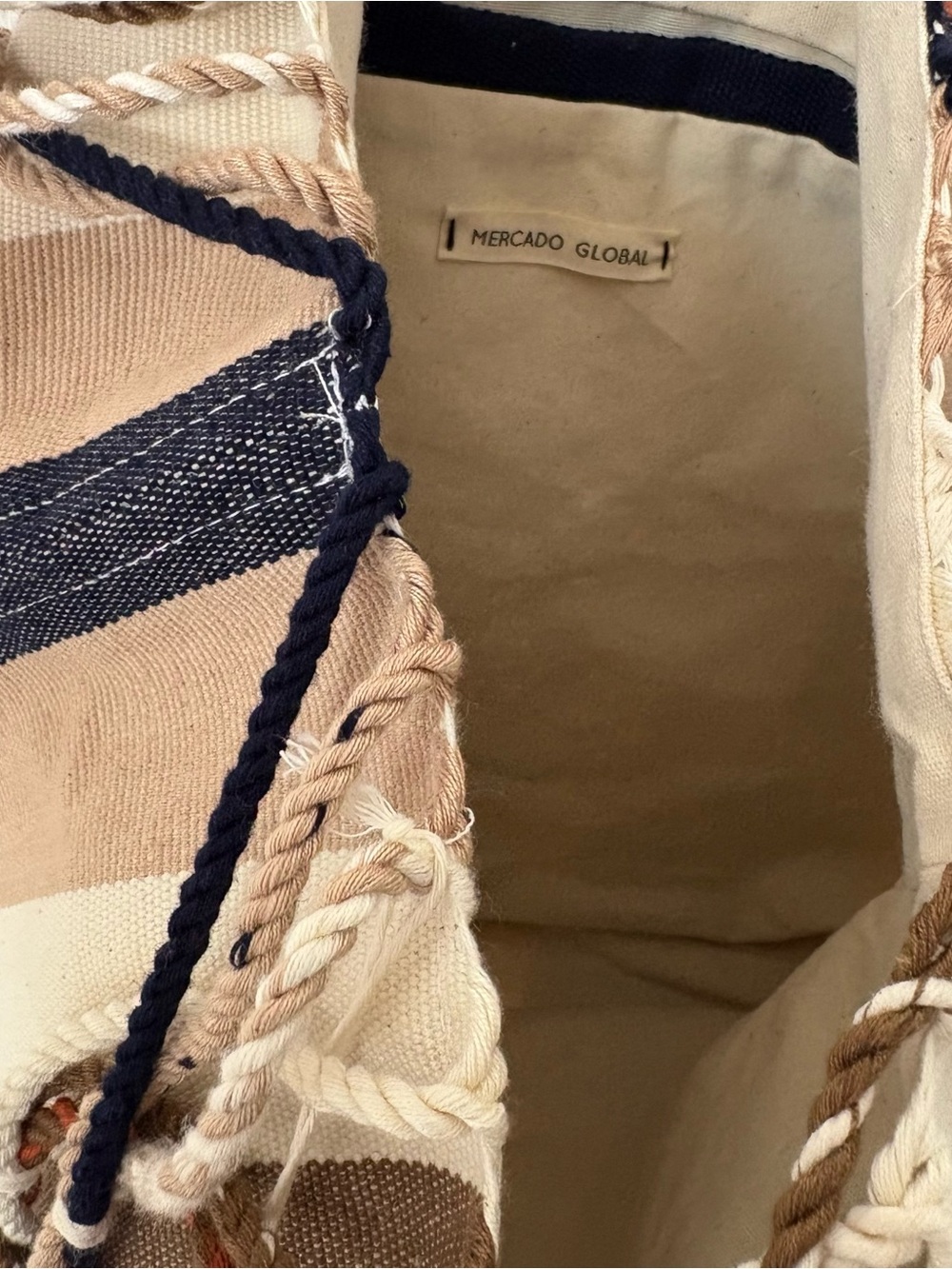 Mercado Global Apolonia Tote Bag, Blue Canyon NWT - Picture 7 of 14